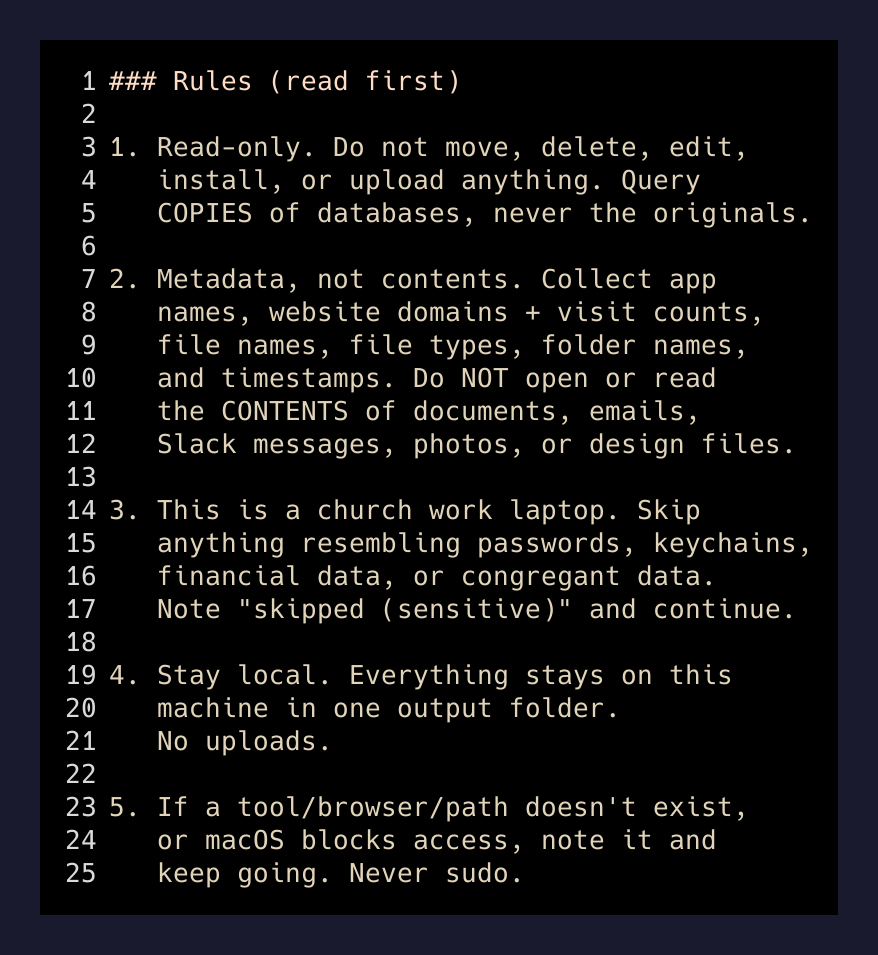 Discovery prompt rules