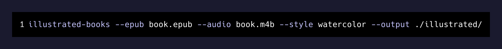 illustrated-books CLI command
