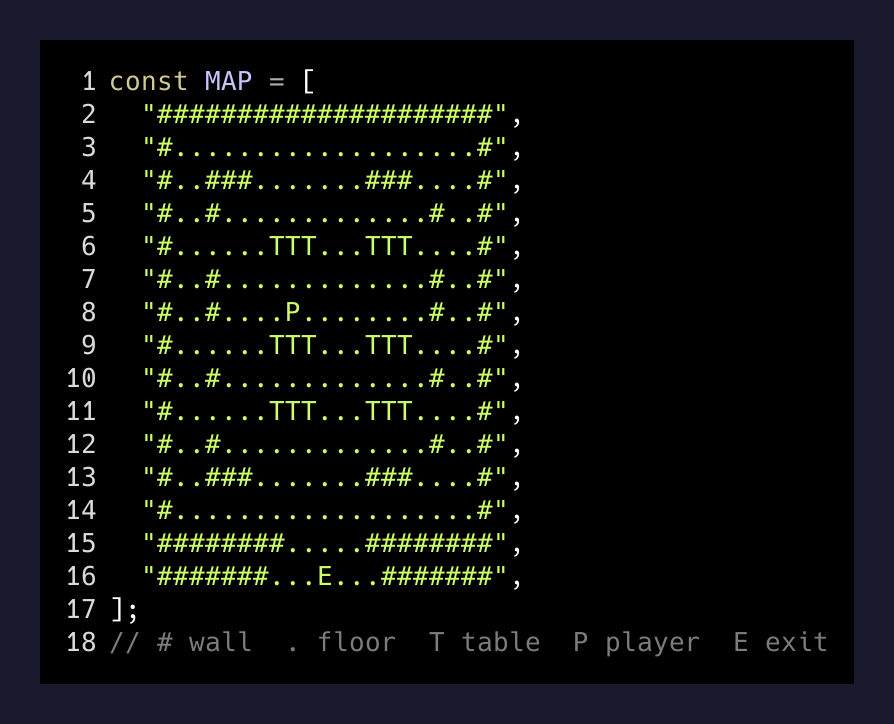 The temple, encoded as ASCII