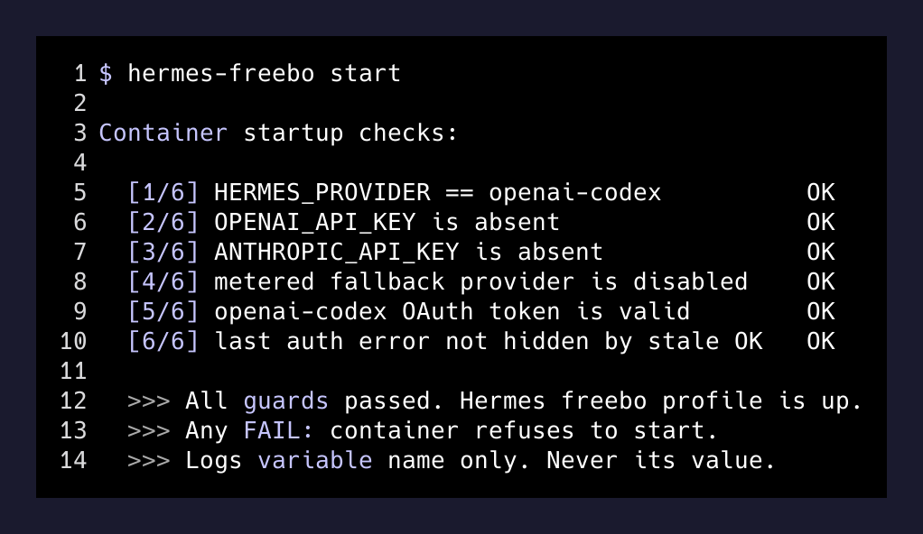 Container startup guard for the ops agent