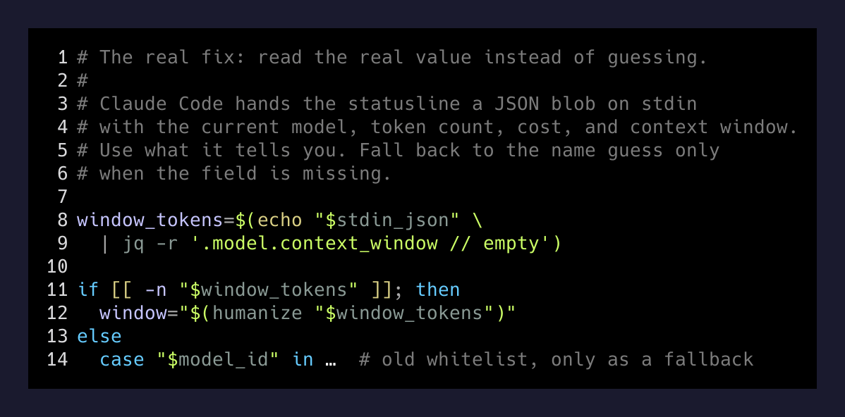 Reading the real value instead of guessing